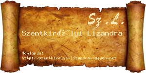 Szentkirályi Lizandra névjegykártya